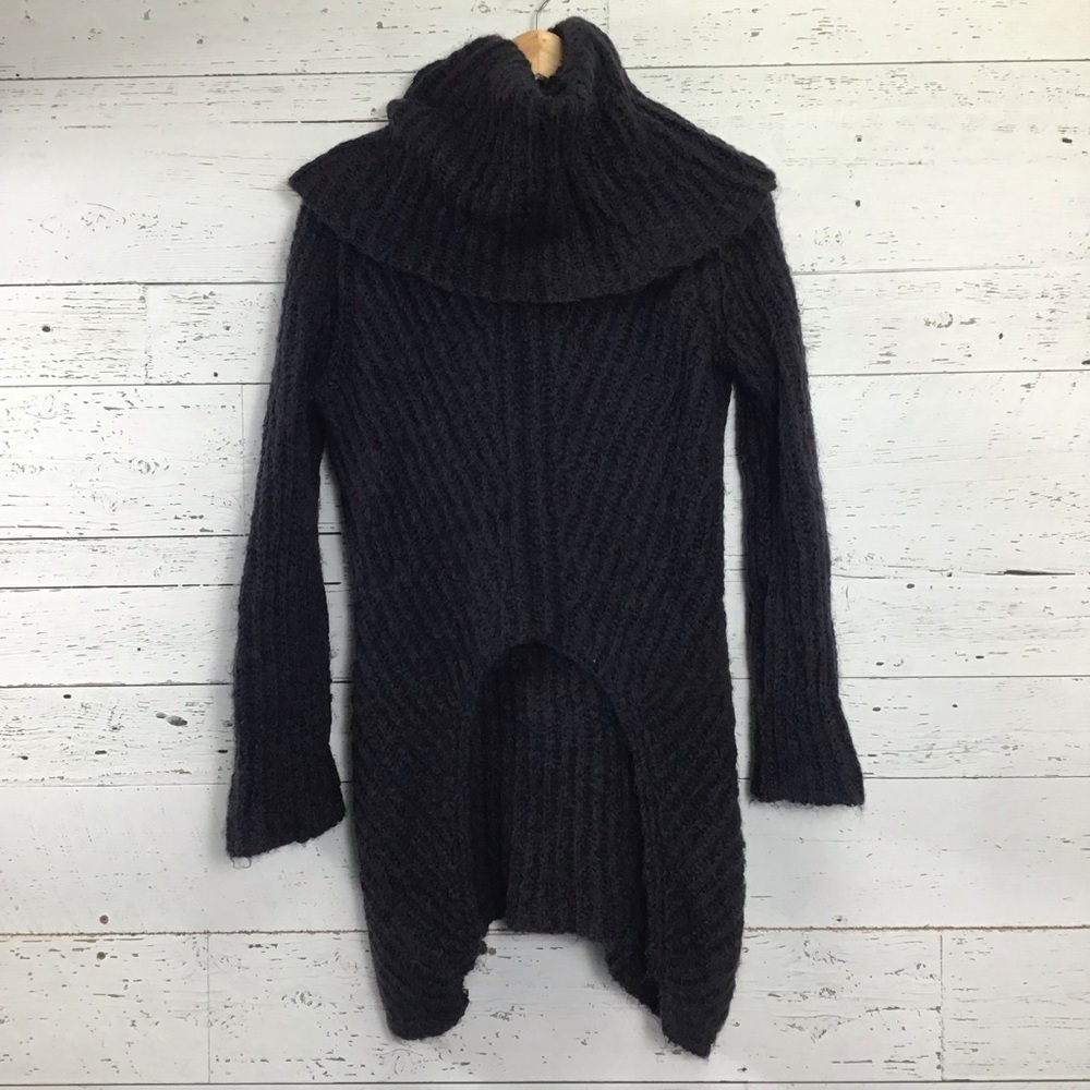 C.Z. Falconer Sweater Merino Wool Kidmohair Size Small Charcoal Dark Grey‌‌‌‌